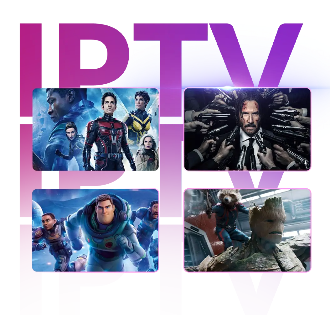 Collage of blockbuster films and series titles from the HoomTV on-demand vault