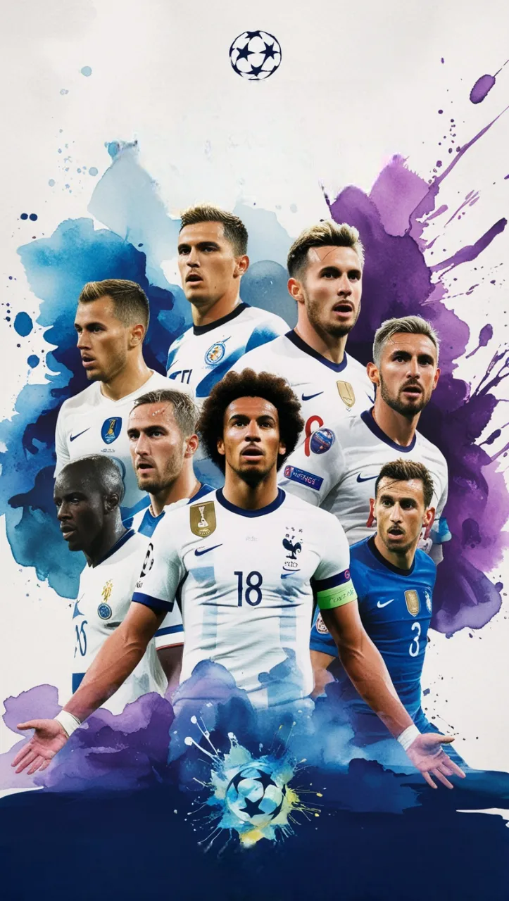 Soccer artwork representing Champions League coverage on HoomTV